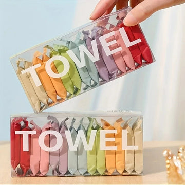 14PCS Disposable Compressed Washcloths – Thickened & Portable Travel Towels